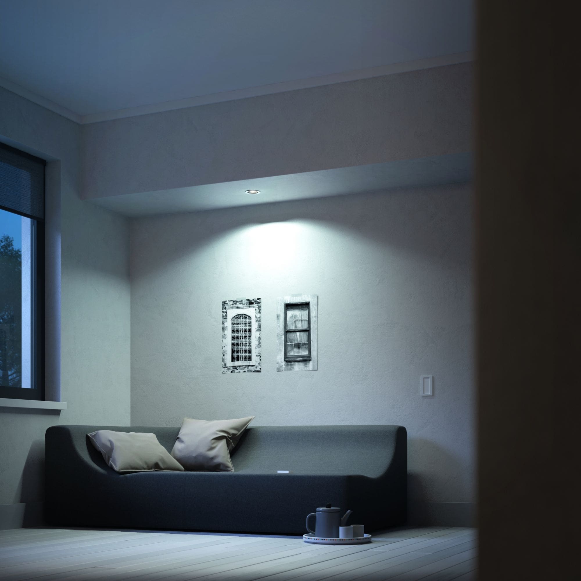 Philips Hue White Amb. Milliskin Einbauspot rund aluminium 350lm Erweiterung