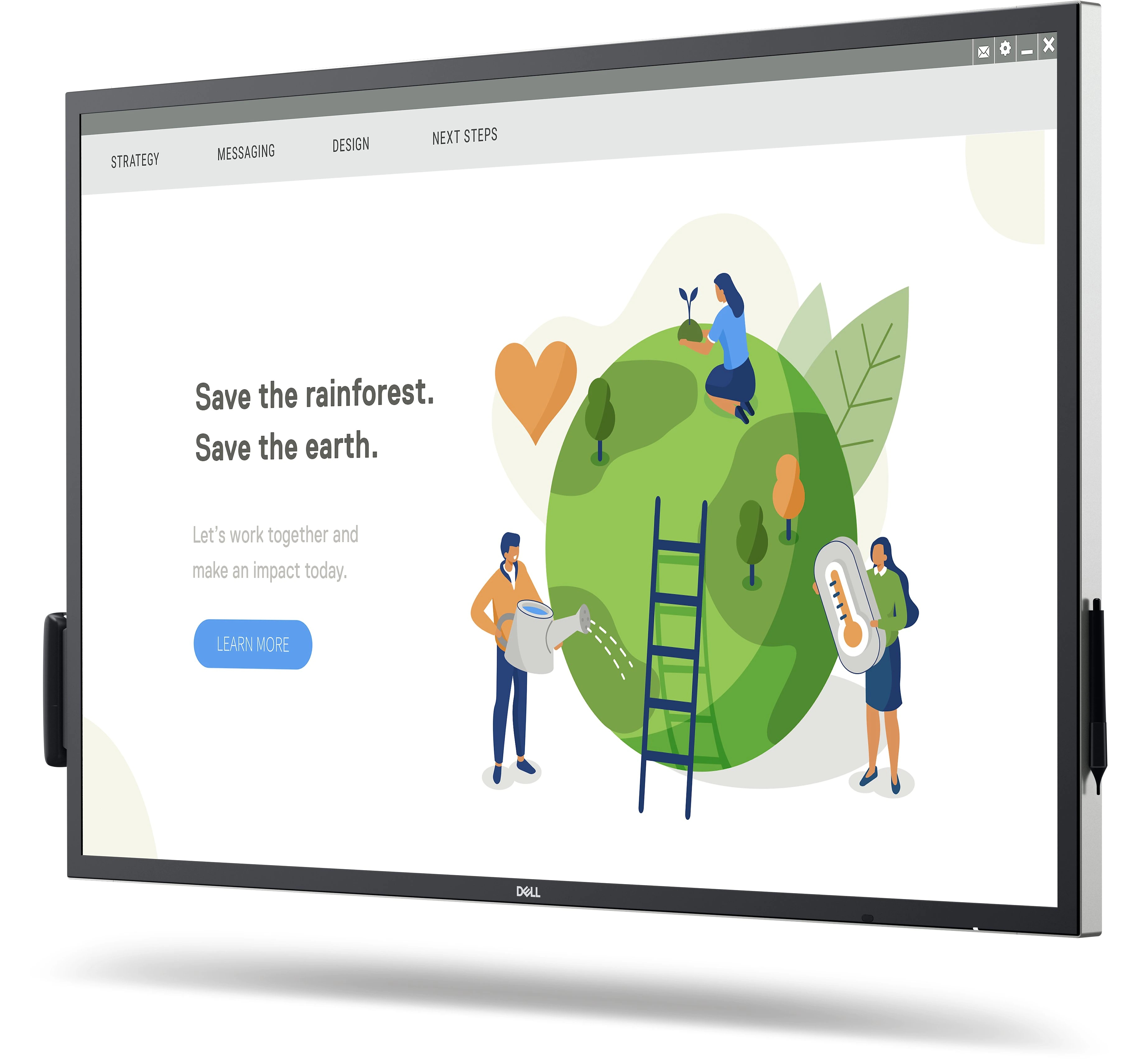 Dell C5522QT Touchscreen 4K UHD 138,8 cm (54,6 Zoll) 16:9, HDMI/VGA/DP, 3x USB