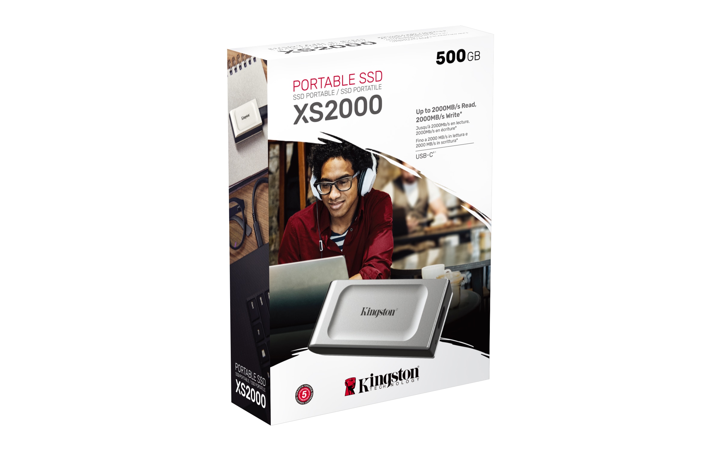 Kingston XS2000 Portable SSD 500GB USB-C 3.2 Gen2x2