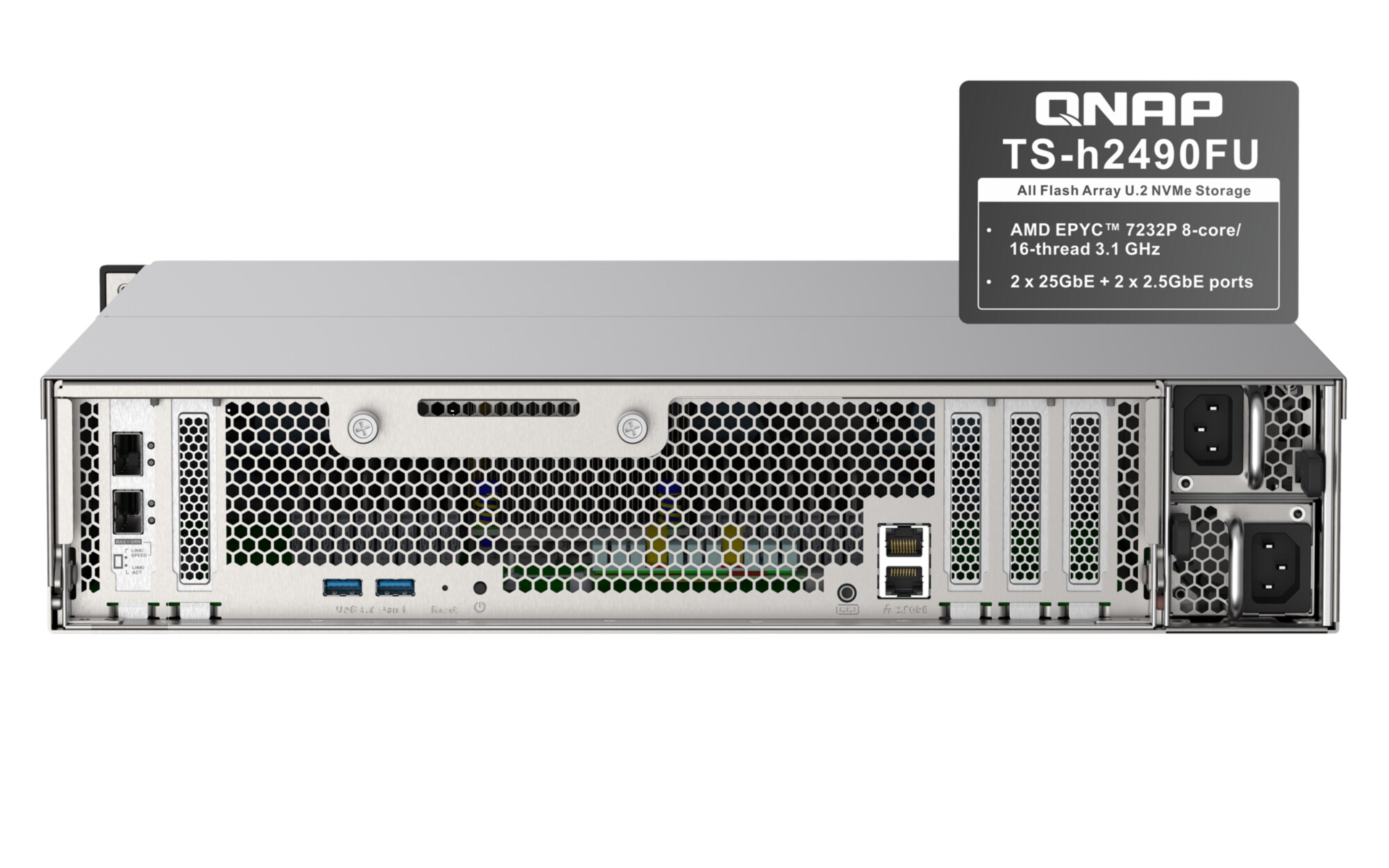 QNAP TS-TS-h2490FU-7232P-64G NAS System 24-Bay