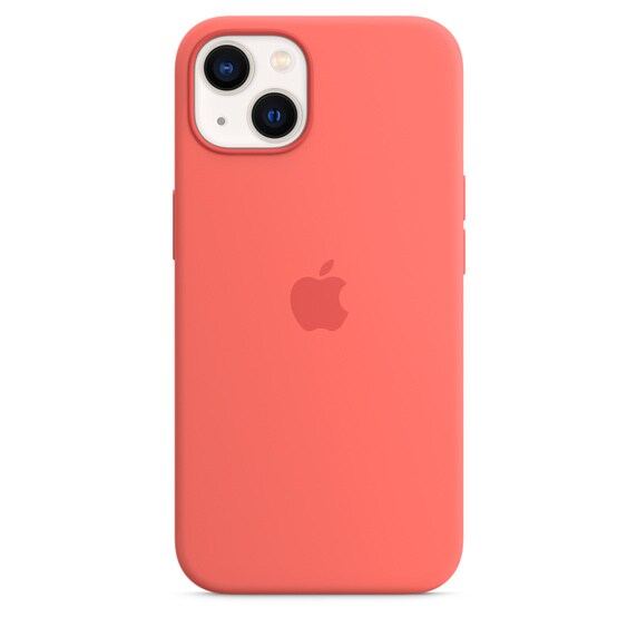 Apple Original iPhone 13 Silikon Case mit MagSafe Pink Pomelo