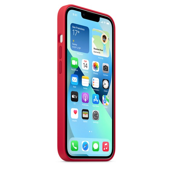 Apple Original iPhone 13 Silikon Case mit MagSafe (PRODUCT)RED