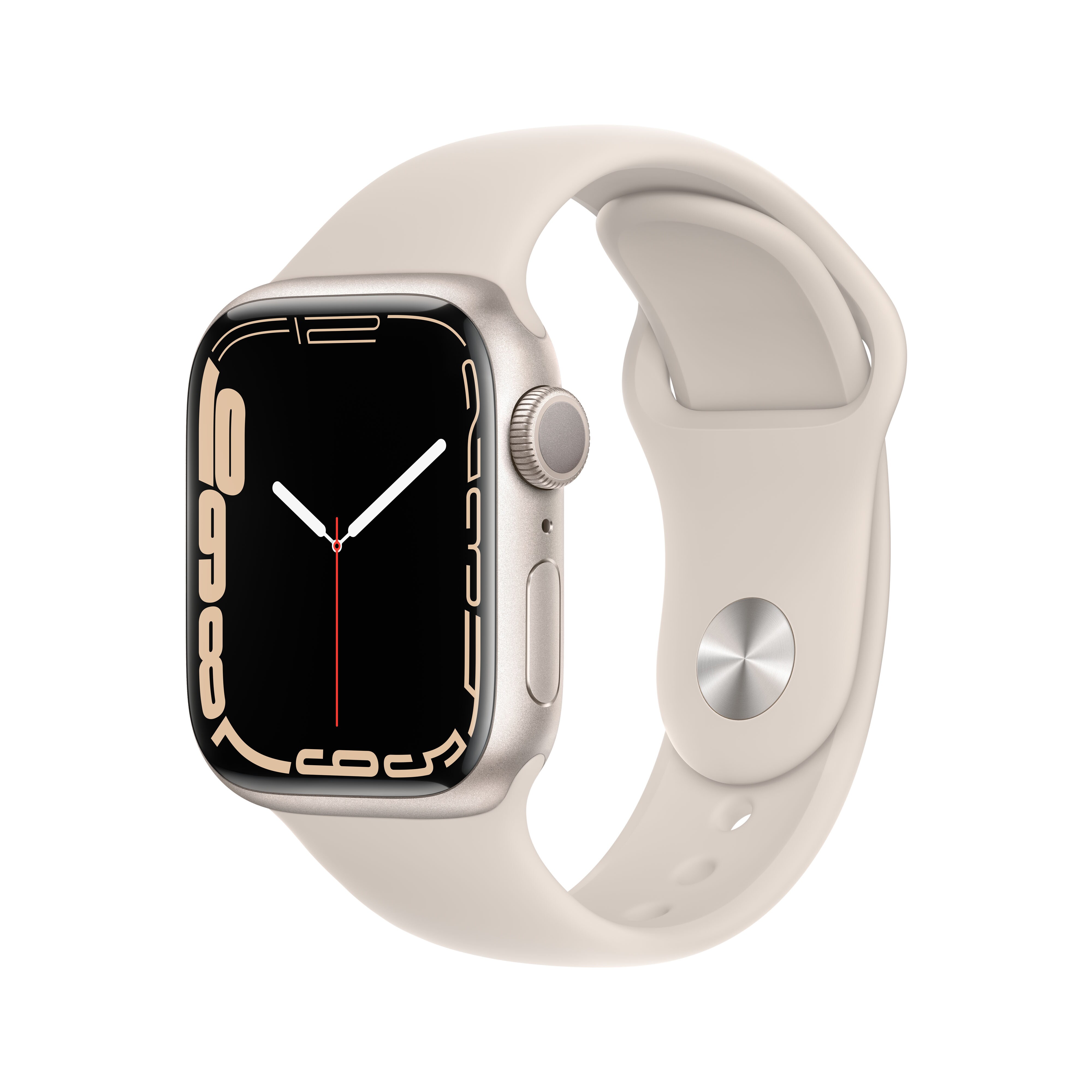 Apple Watch Series 7 GPS 41mm Aluminium Sternenlicht Sportarmband Sternenlicht