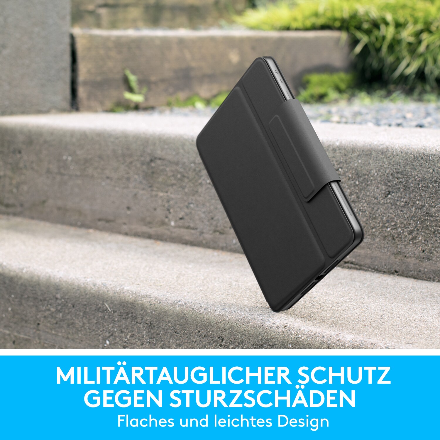 Logitech Rugged Folio Hülle und Tastatur für iPads der 7/8 Generation (2019/20)