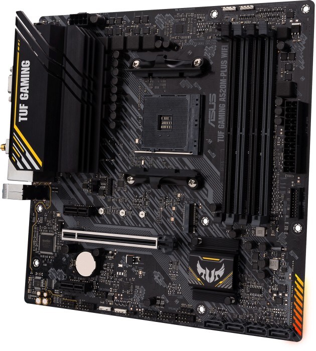 ASUS TUF A520M-Plus WIFI mATX Mainboard Sockel AM4 M.2/USB3.2/HDMI/D-Sub/WIFI