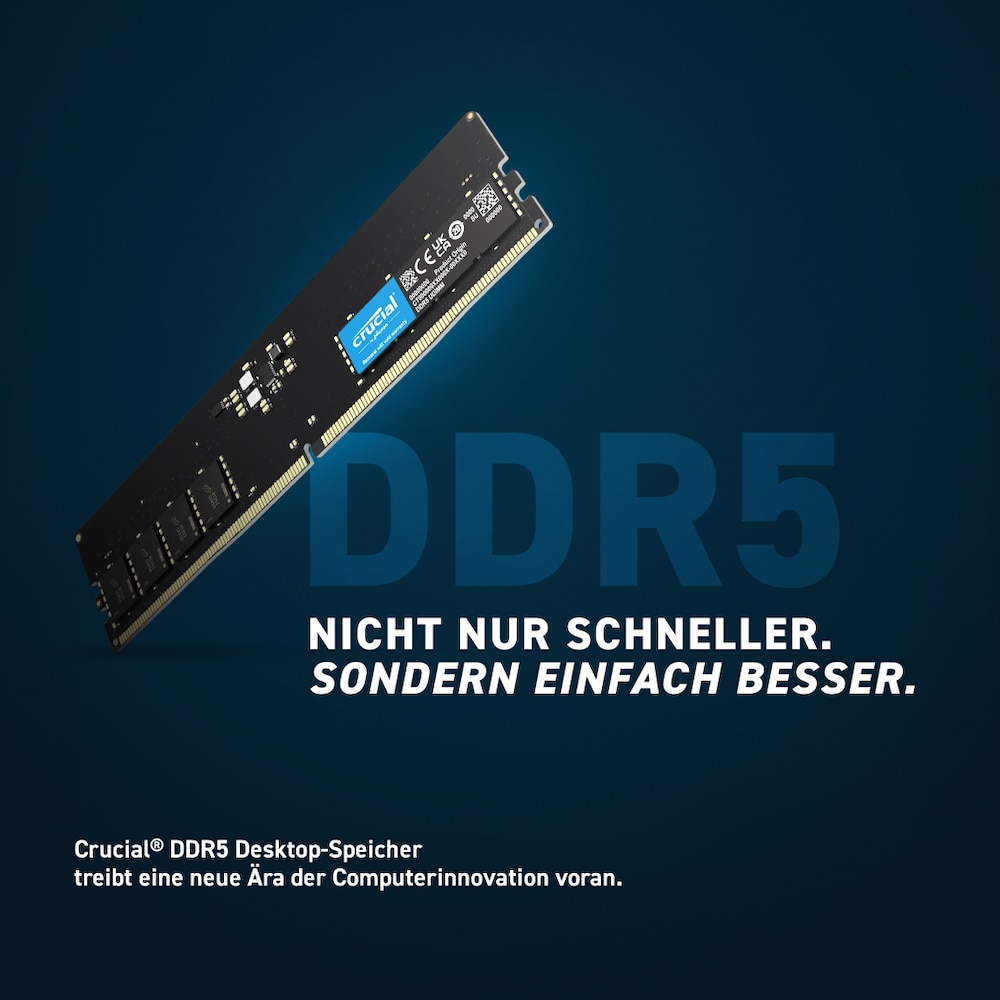 32GB (1x32GB) Crucial DDR5-4800 CL40 RAM Speicher