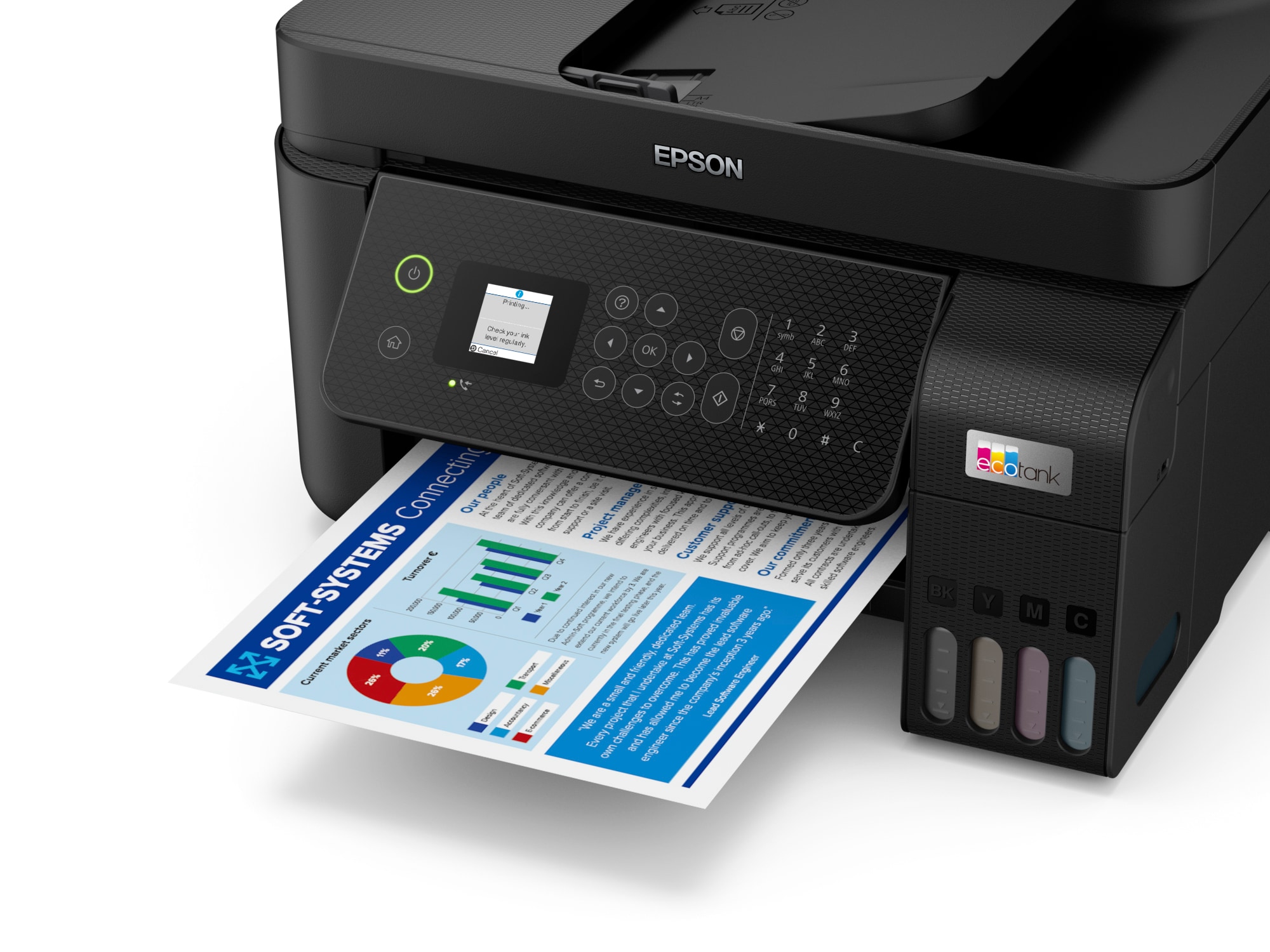 Multifunktionsdrucker Kopierer LAN EPSON ++ ET-4800 Fax WLAN Scanner EcoTank Cyberport