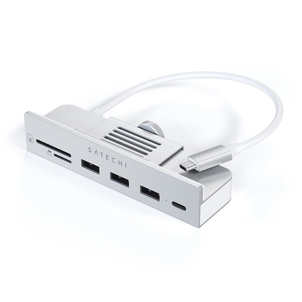 Satechi Aluminum USB-C Clamp Hub for 24" iMac silver