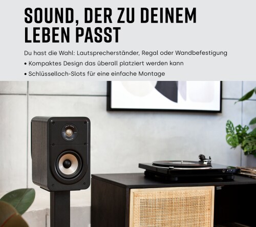 Polk Signature Elite ES10 Regallautsprecher High-Res schwarz -Paar-