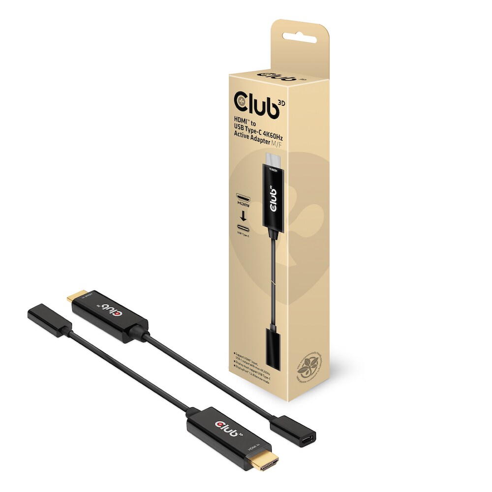 Club 3D HDMI™ auf USB Typ-C 4K60Hz aktiver Adapter St./B.