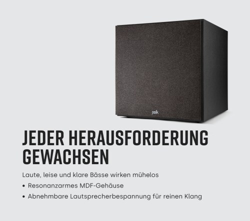 Polk Monitor XT12 aktiver Subwoofer 30,48cm (12") schwarz