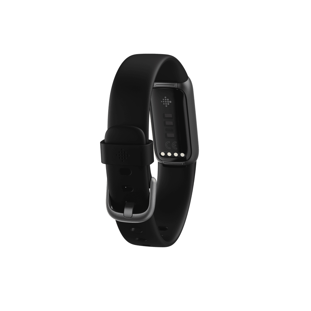 Fitbit Luxe Gesundheits- und Fitness-Tracker schwarz mit schwarzem Armband