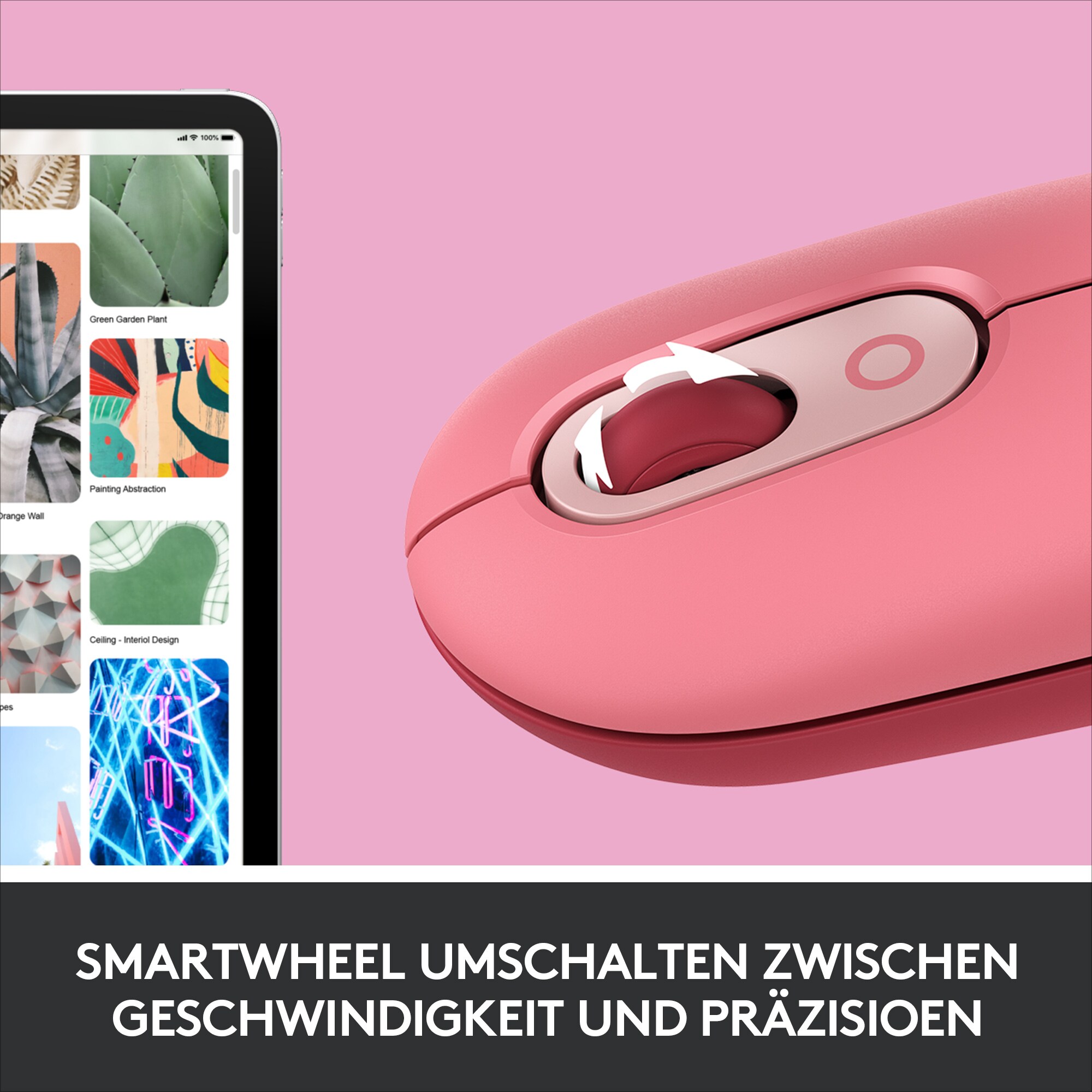 Logitech POP Kabellose Maus Heartbreaker-Rose