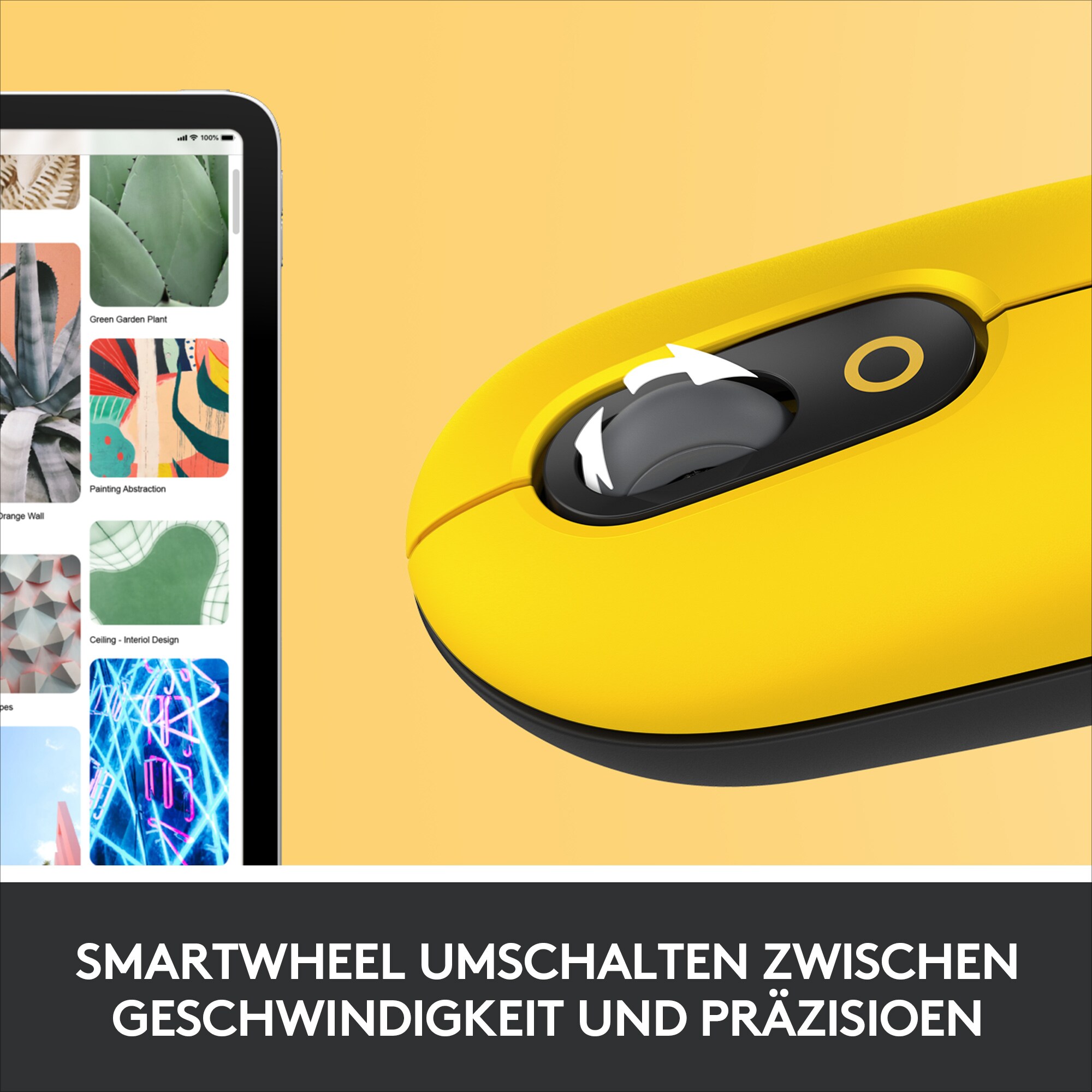 Logitech POP Kabellose Maus Blast-Yellow