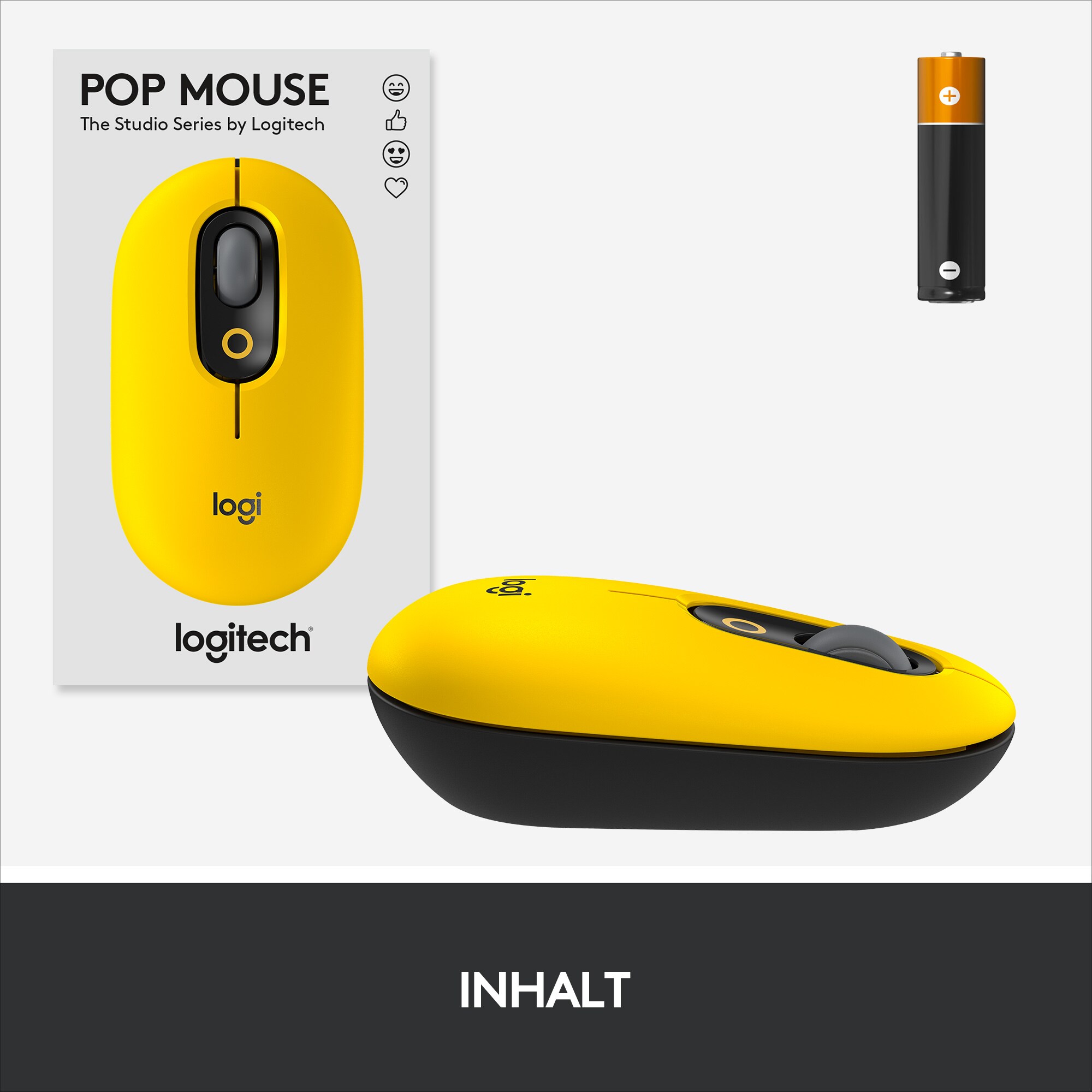 Logitech POP Kabellose Maus Blast-Yellow