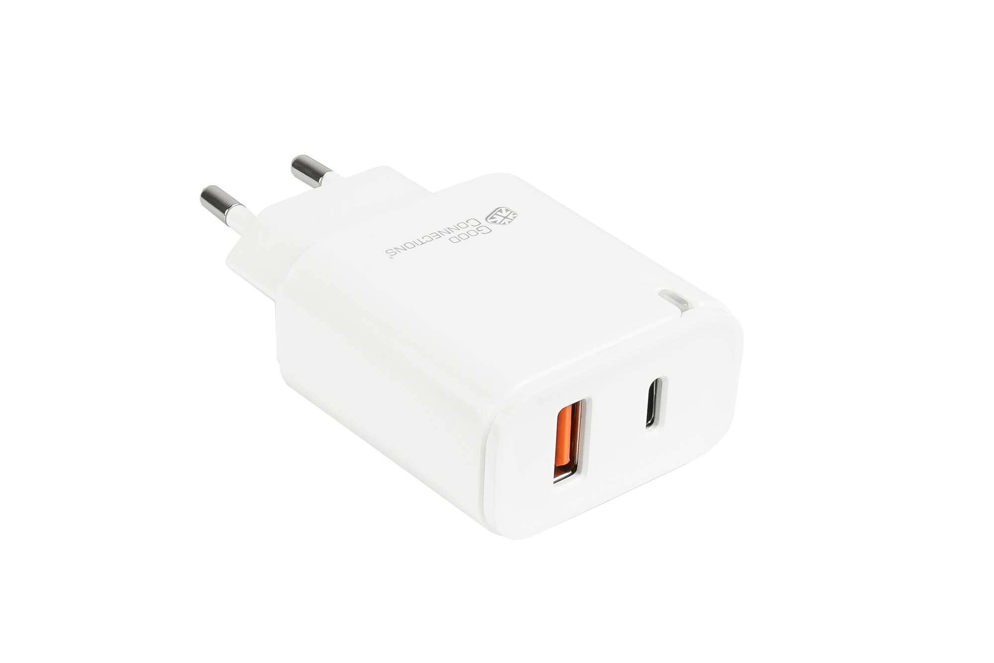 Good Connection USB-Schnellladegerät 20W 2-Port USB-C/A PD weiß