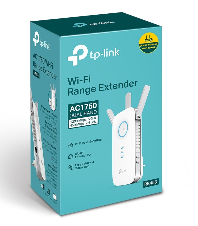 TP-LINK RE455 Wi-Fi-Range-Extender AC1750