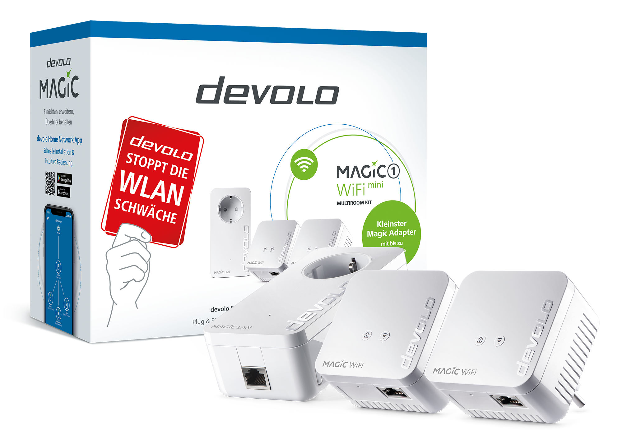 devolo Magic 1 WiFi mini Multiroom Kit (1200Mbit, G.hn, Powerline + WLAN,  Mesh) ++ Cyberport