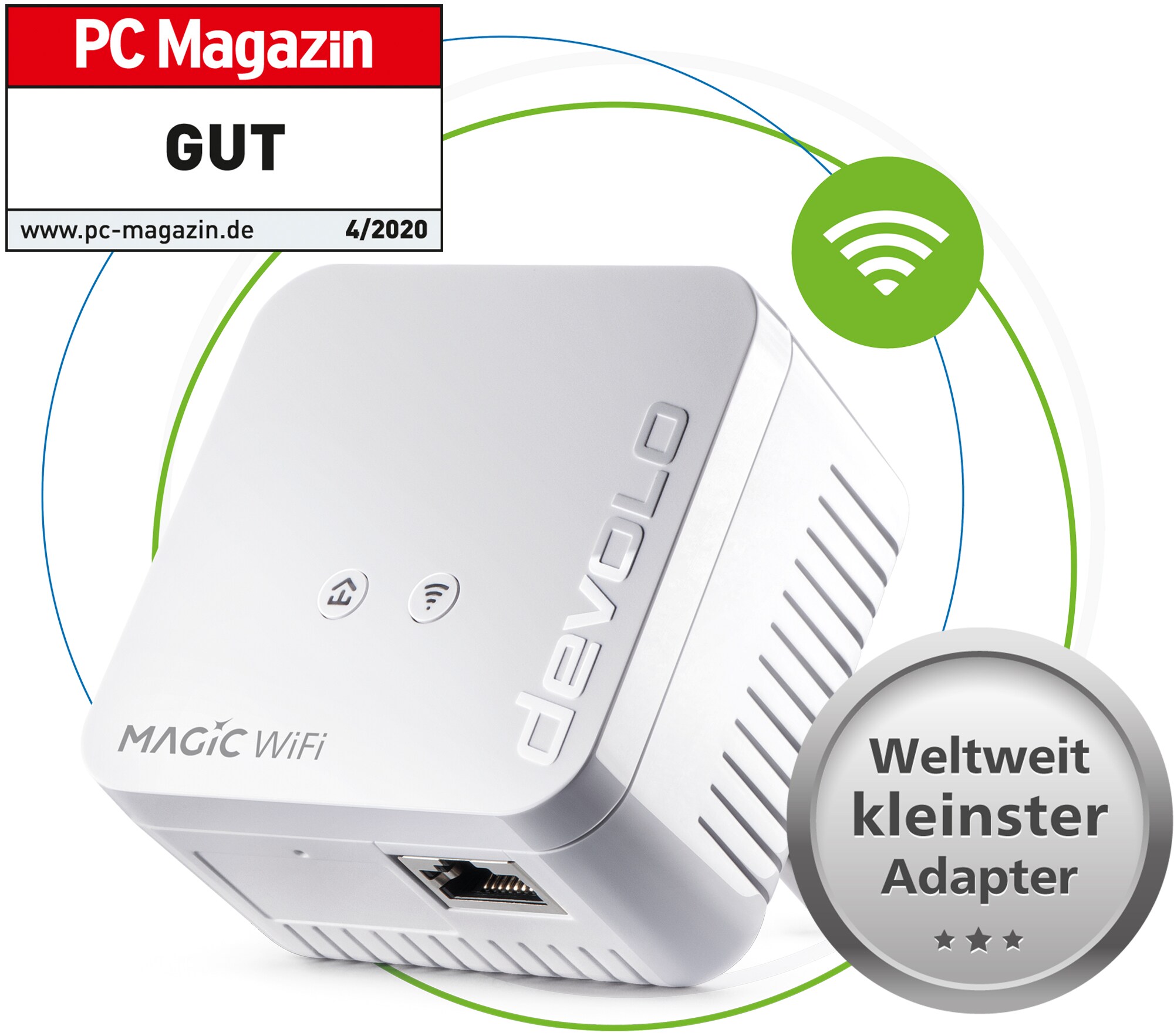 devolo Magic 1 WiFi mini Powerline 1x LAN, (1200Mbit, + Mesh) Cyberport ++ Ergänzung WLAN