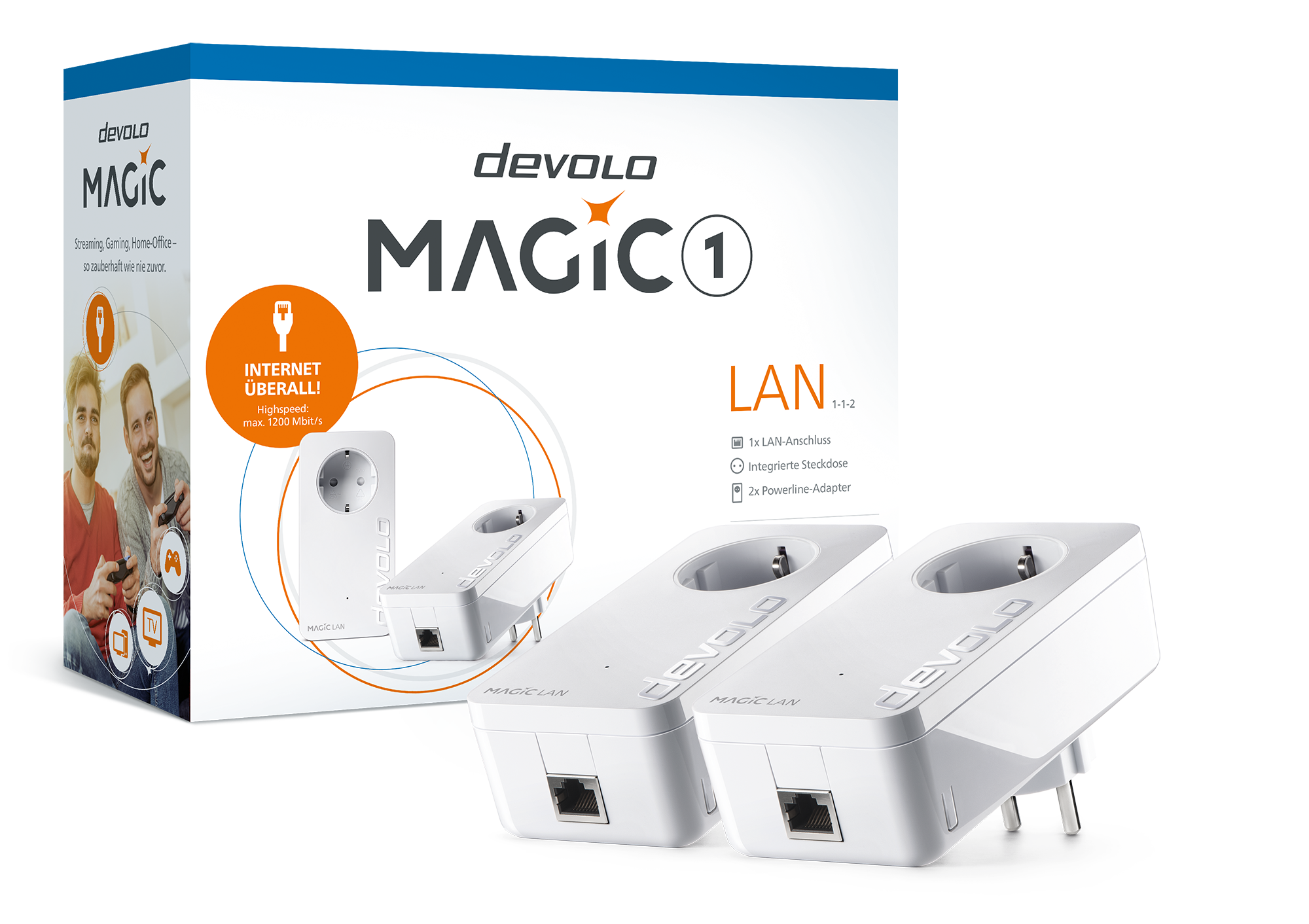 Devolo Magic 1 LAN Starter Kit (1200Mbit, Powerline, 2x GbitLAN, Heimnetz)