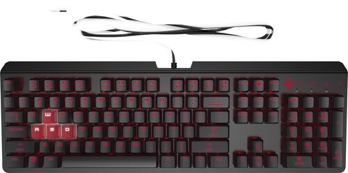 HP Omen Encoder Kabelgebundene Gaming Tastatur Brown Keys Schwarz