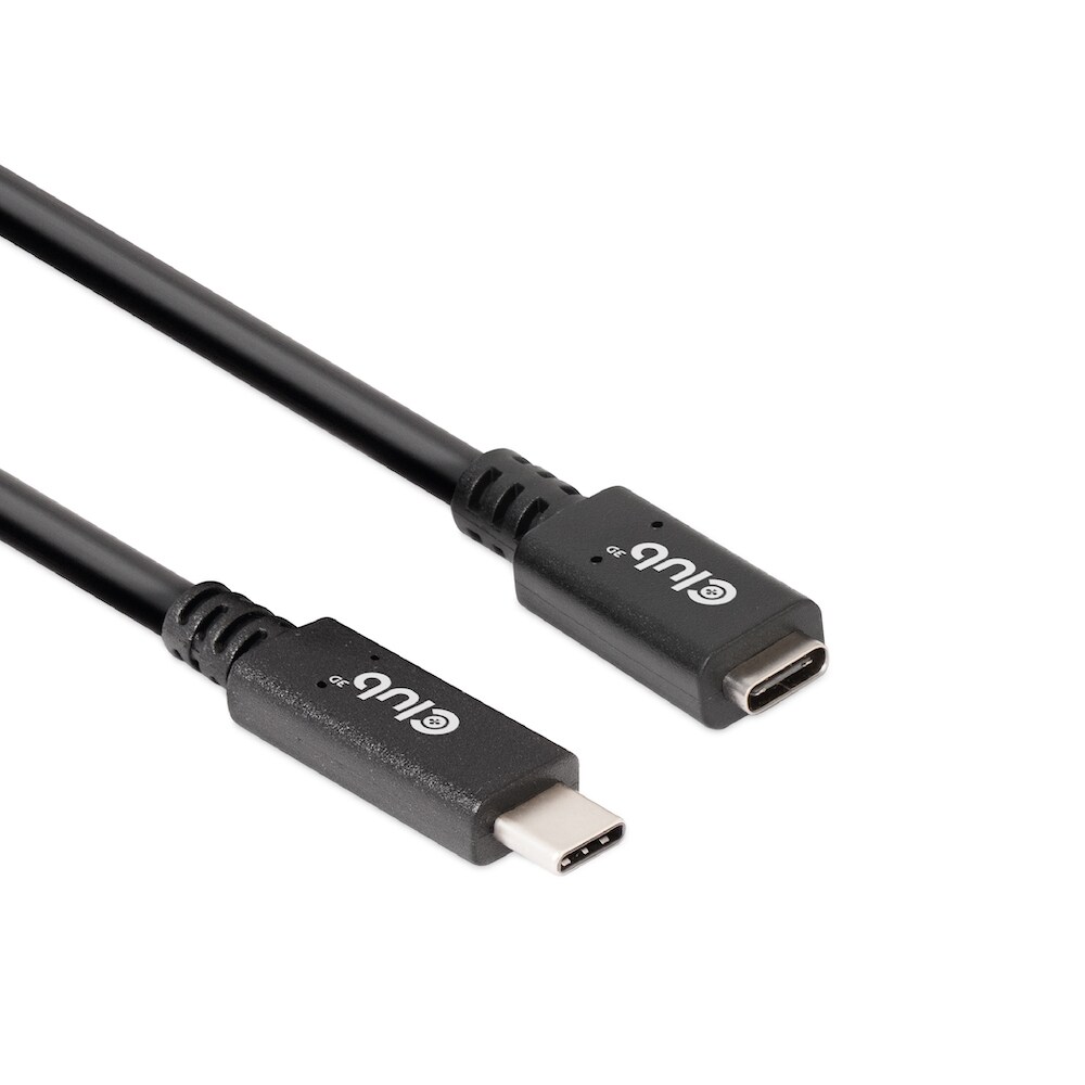 Club 3D USB-Typ-C Gen1 Verlängerungskabel 5Gbps 60W(20V/3A) 4K60Hz St./B 1m