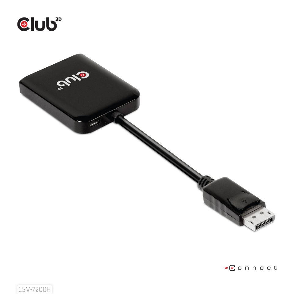 Club 3D DisplayPort 1.4 auf HDMI Dual Monitor 4K60Hz 0,2m schwarz