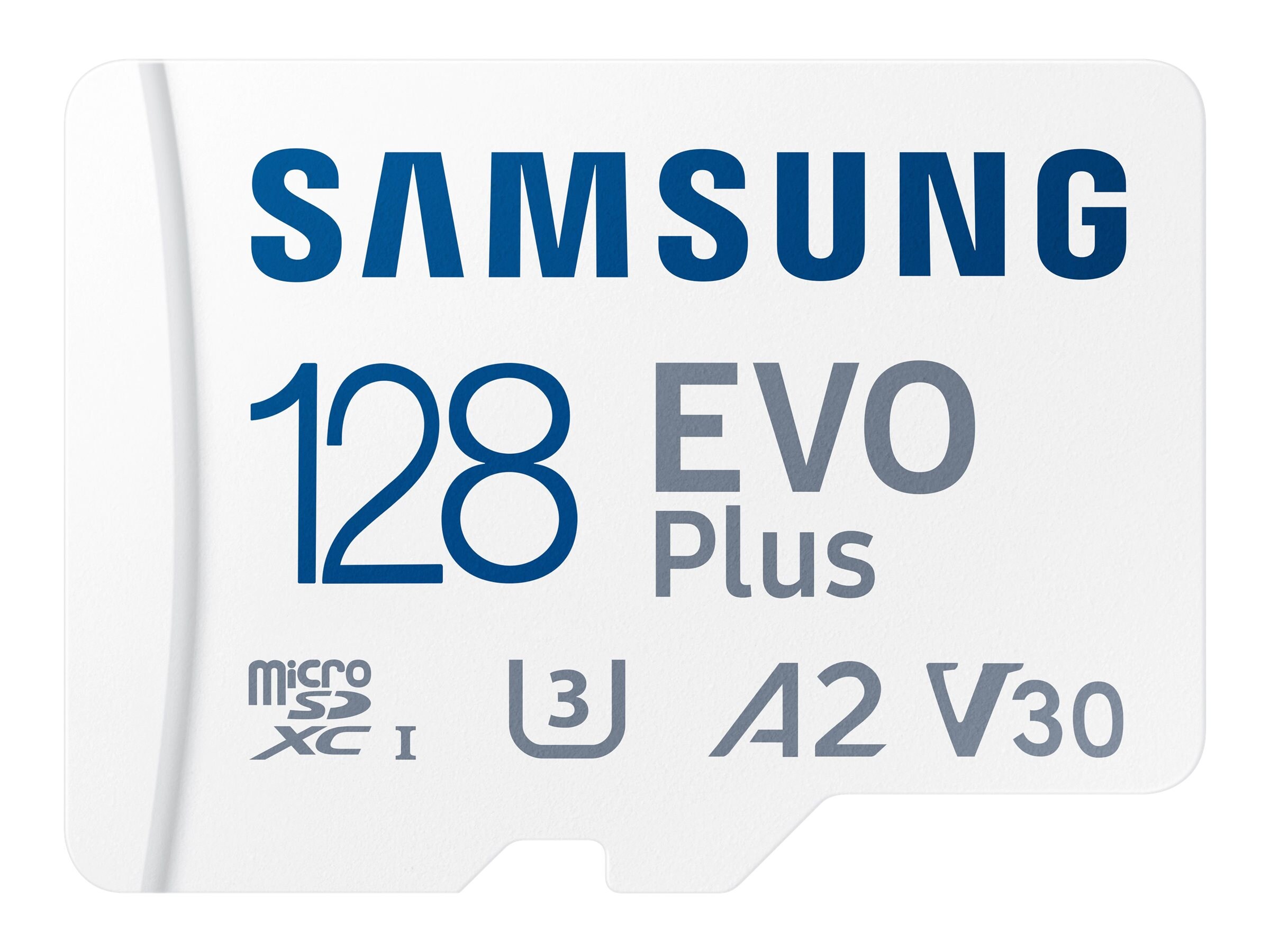 Samsung Evo Plus 128 GB microSDXC Speicherkarte (2021) (130 MB/s, Class 10, U3)