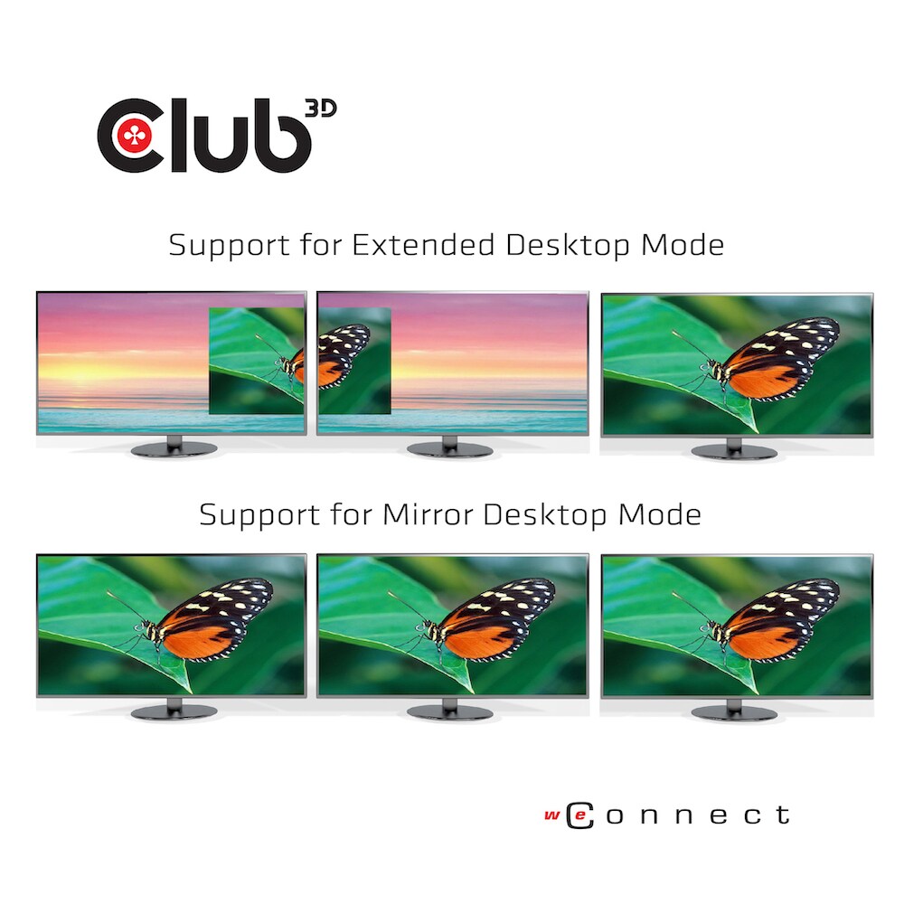 Club 3D USB Gen1 Typ-C Triple Display Dynamic PD Charging Dock m. 100 Watt