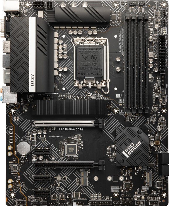 MSI PRO B660-A DDR 4 ATX Mainboard Sockel 1700 M.2/HDMI/DP/VGA/USB-C