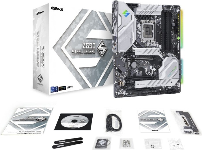 ASRock Z690 Steel Legend ATX Mainboard Sockel 1700 RGB/GL/M.2/HDMI/DVI/USB3.2