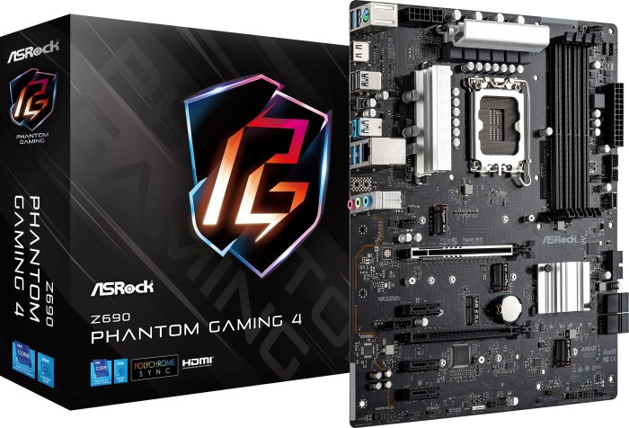 ASRock Z690 Phantom Gaming 4 ATX Mainboard Sockel 1700 GL/M.2/HDMI/USB3.2