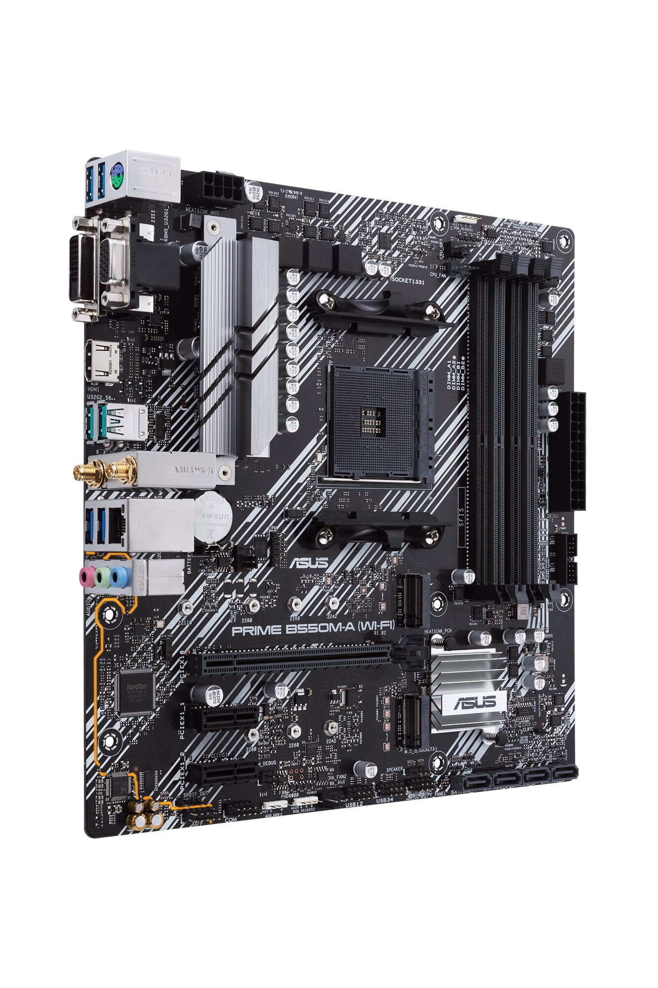 ASUS Prime B550M-A WIFI mATX Mainboard Sockel AM4 M.2/USB3.2/HDMI/DVI/BT