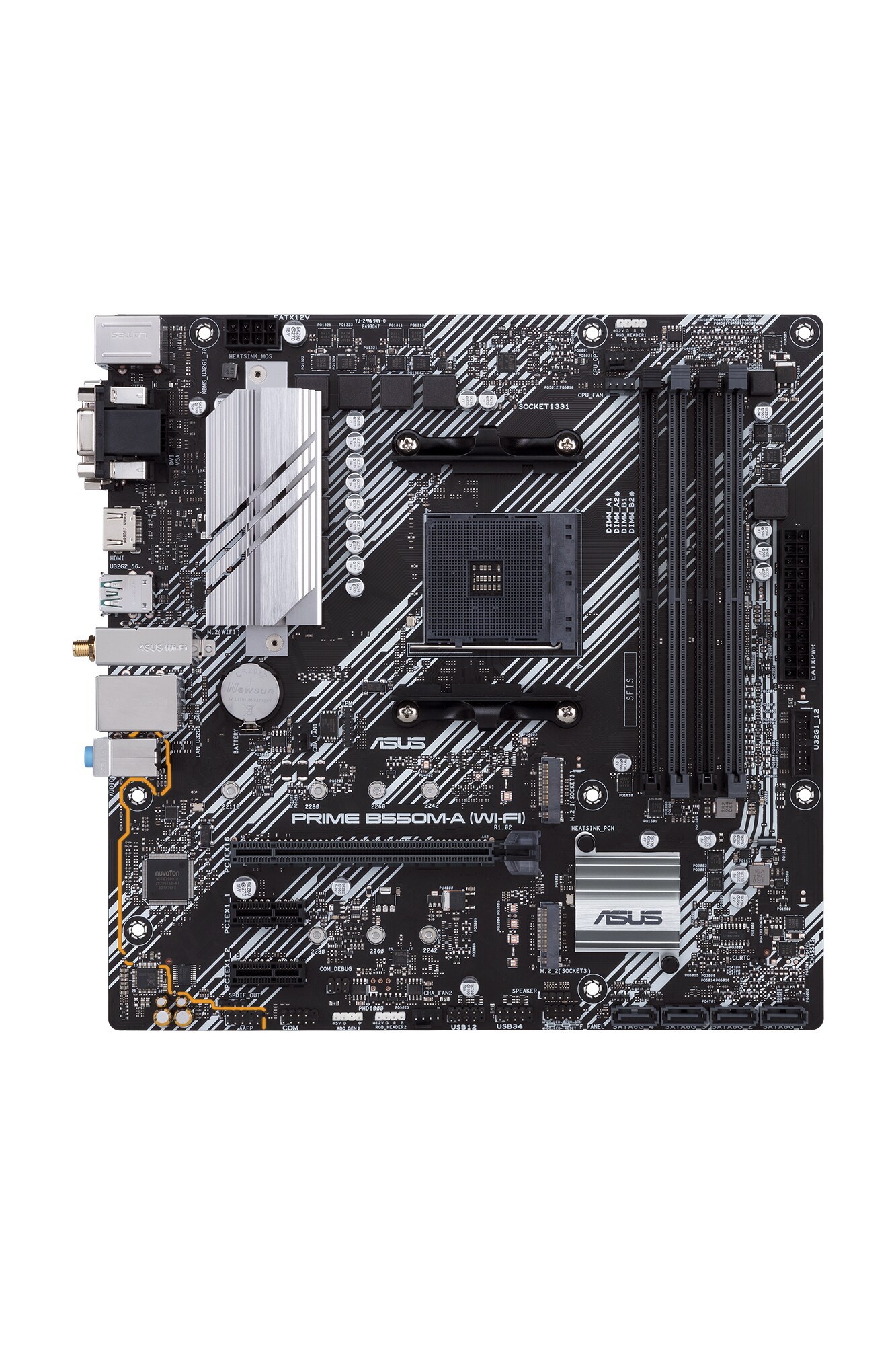 ASUS Prime B550M-A WIFI mATX Mainboard Sockel AM4 M.2/USB3.2/HDMI/DVI/BT