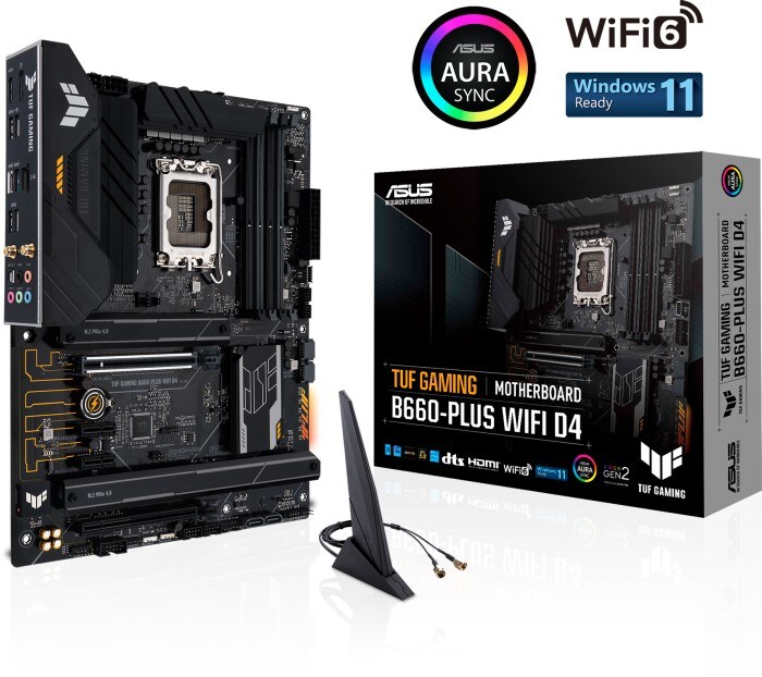 ASUS TUF GAMING B660-PLUS WIFI D4 ATX Mainboard Sockel 1700 USB-C/HDMI/DP