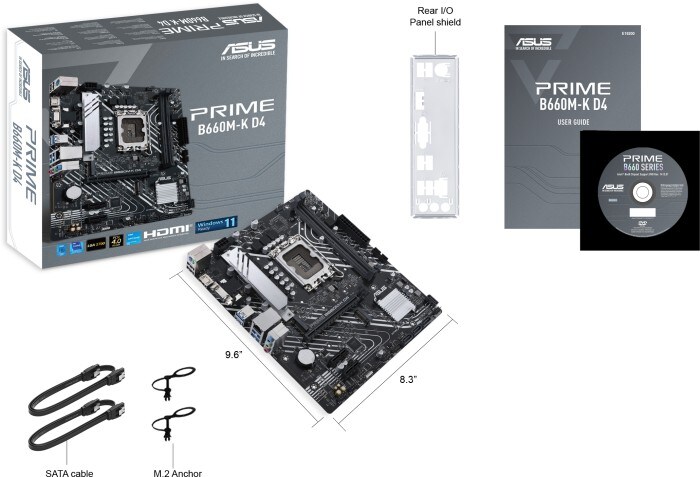 ASUS PRIME B660M-K D4 mATX Mainboard Sockel 1700 USB/HDMI/VGA