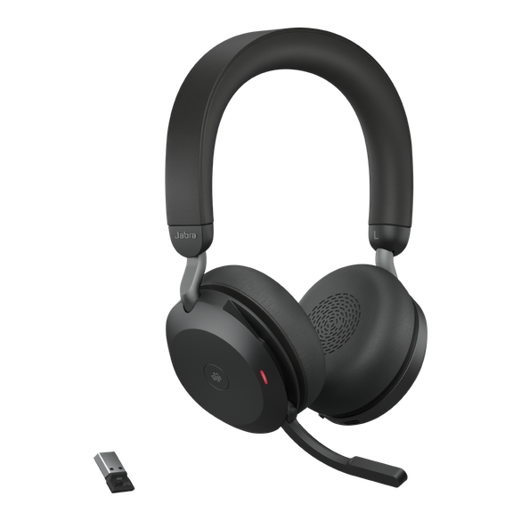 Jabra Evolve2 75 MS Stereo Headset schwarz mit Ladestation