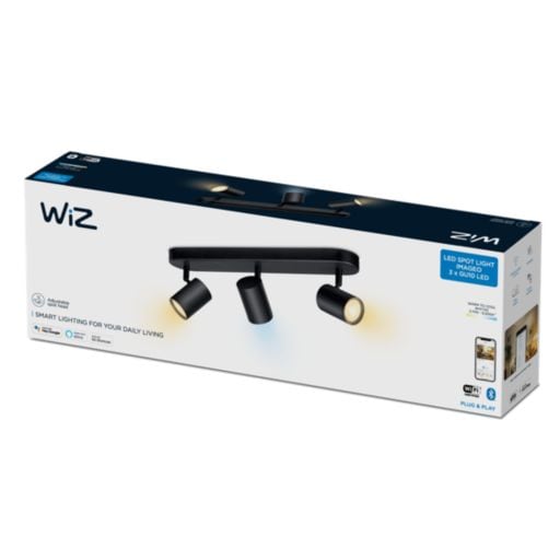 WiZ IMAGEO Spots 3x5W B schwarz 22-65K TW 3x 345lm