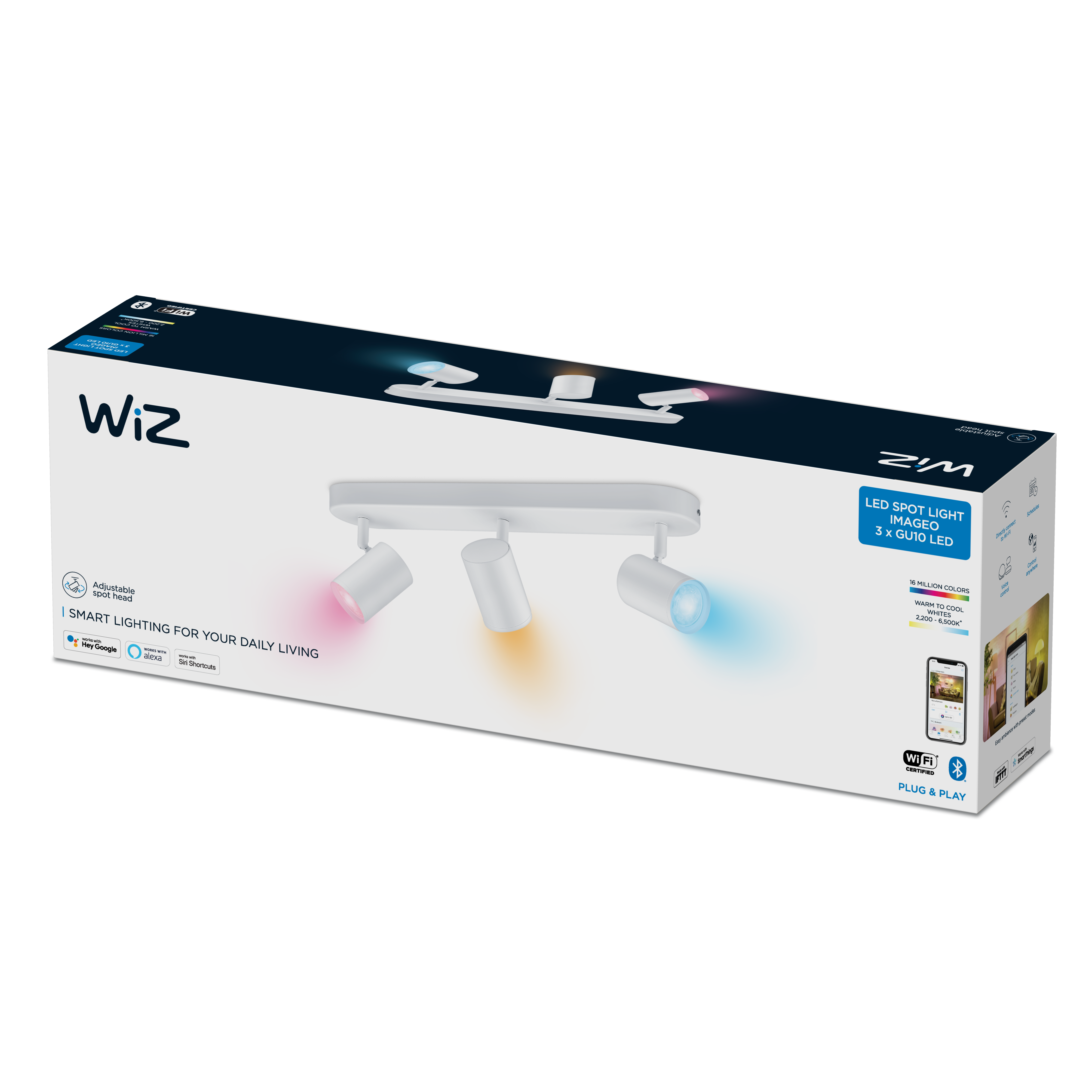 WiZ IMAGEO Spots 3x5W W weiß 22-65K RGB 3x 345lm