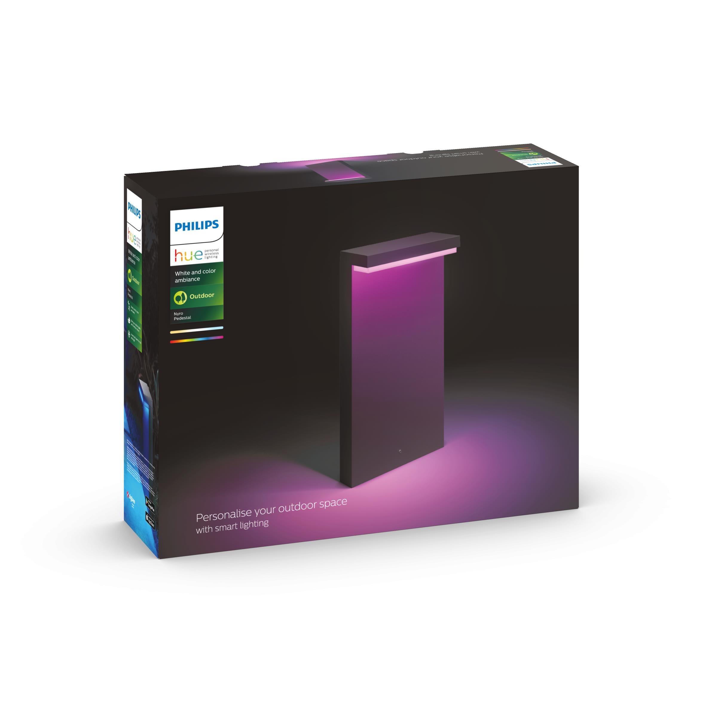 Philips Hue White &amp; Col. Amb. Nyro Sockelleuchte schwarz