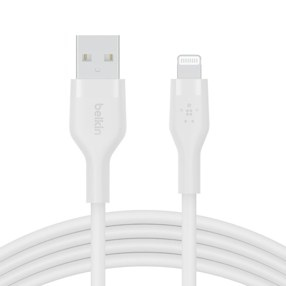 Belkin Flex Lightning/ USB-A Kabel mfi zertifiziert 1m weiß