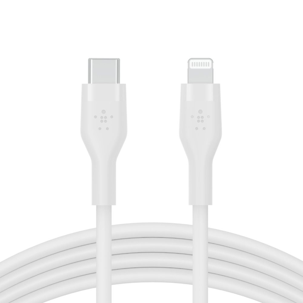 Belkin Flex Lightning/ USB-C Kabel mfi zertifiziert 2m weiß