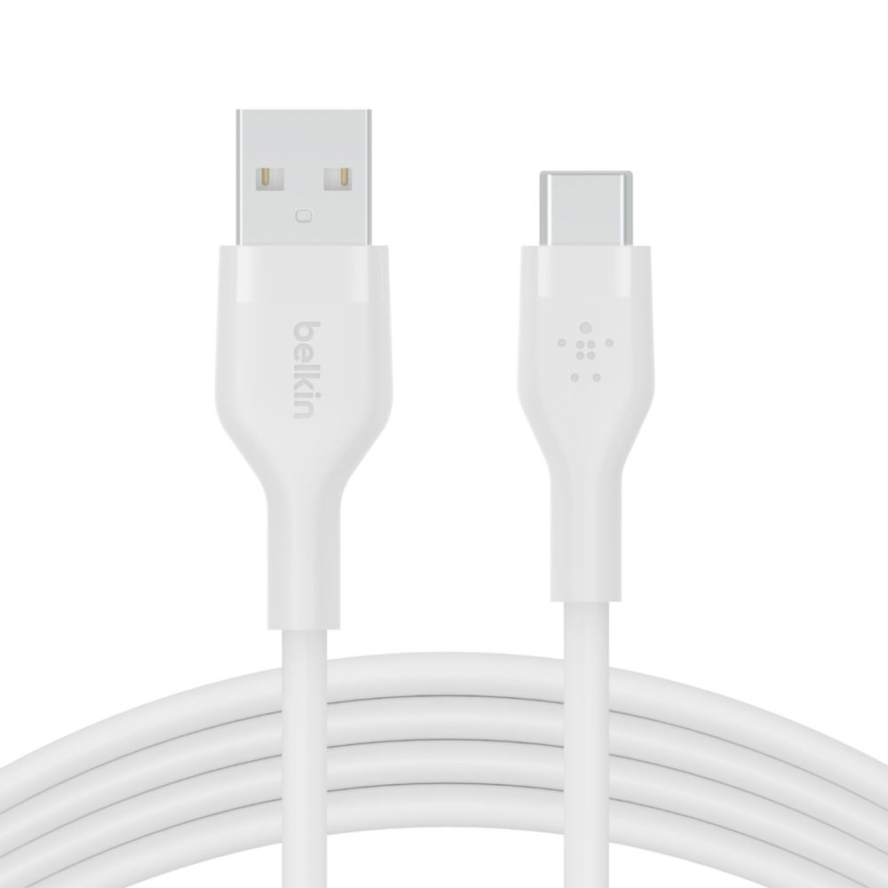 Belkin Flex USB-A/ USB-C Silikon Kabel 1m weiß