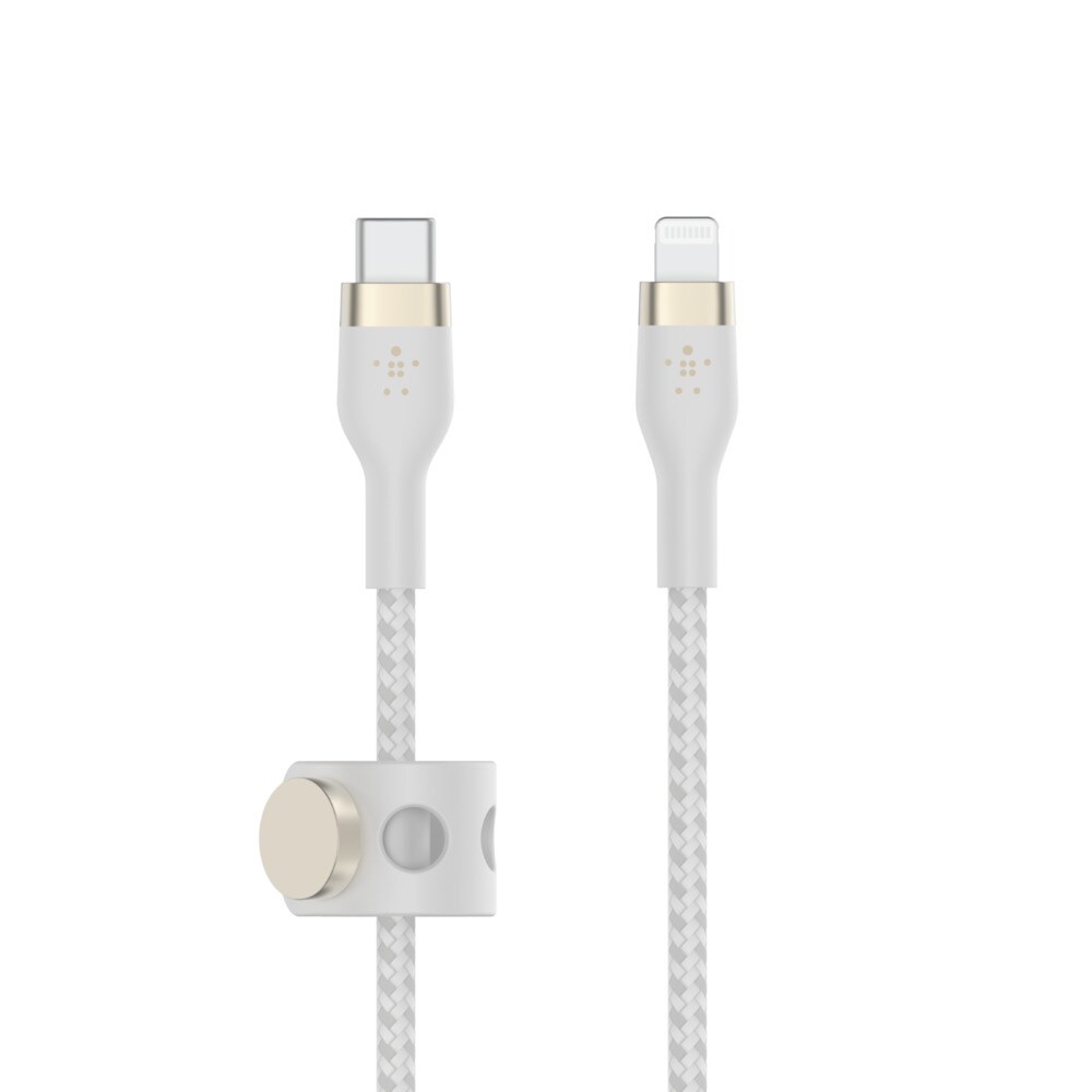 Belkin Pro Flex Lightning/ USB-C Kabel bis 15W mfi zertifiziert 1m weiß