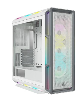 Corsair iCUE 5000T RGB Mid-Tower ATX Gaming Gehäuse weiß TG Seitenfenster