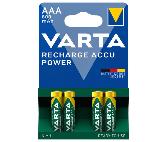 VARTA Ready2Use Akku Micro AAA HR3 4er Blister (800 mAh)