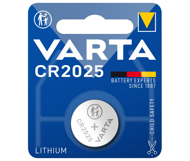 VARTA Professional Electronics Knopfzelle Batterie CR 2025 1er Blister