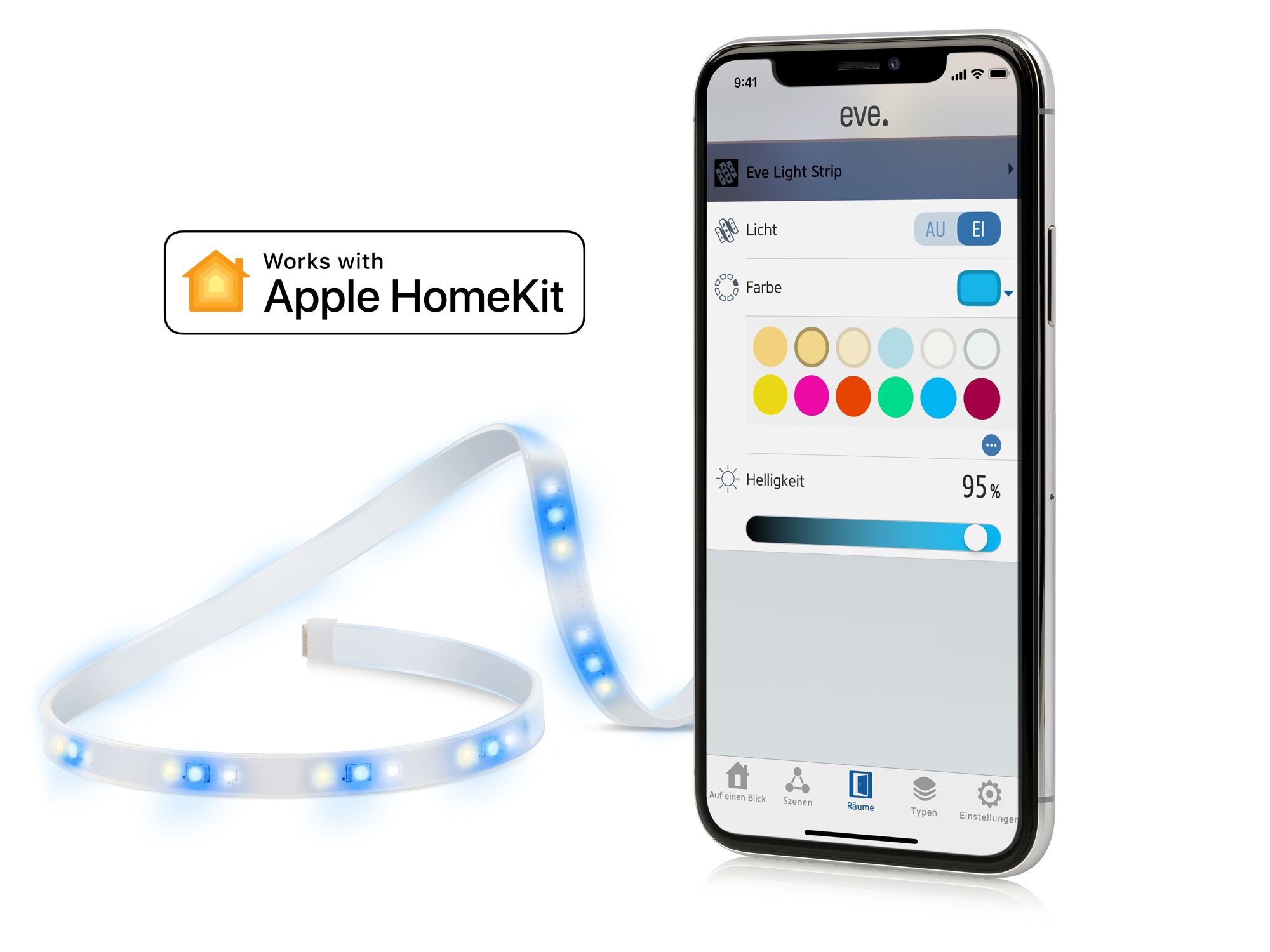 Eve Eve Light Strip - Smarter LED-Lichtstreifen weiß/farbig dimmbar HomeKit-komp