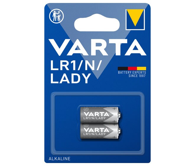 VARTA Electronics Batterie Alkaline Lady N LR1 1,5V 2er Blister