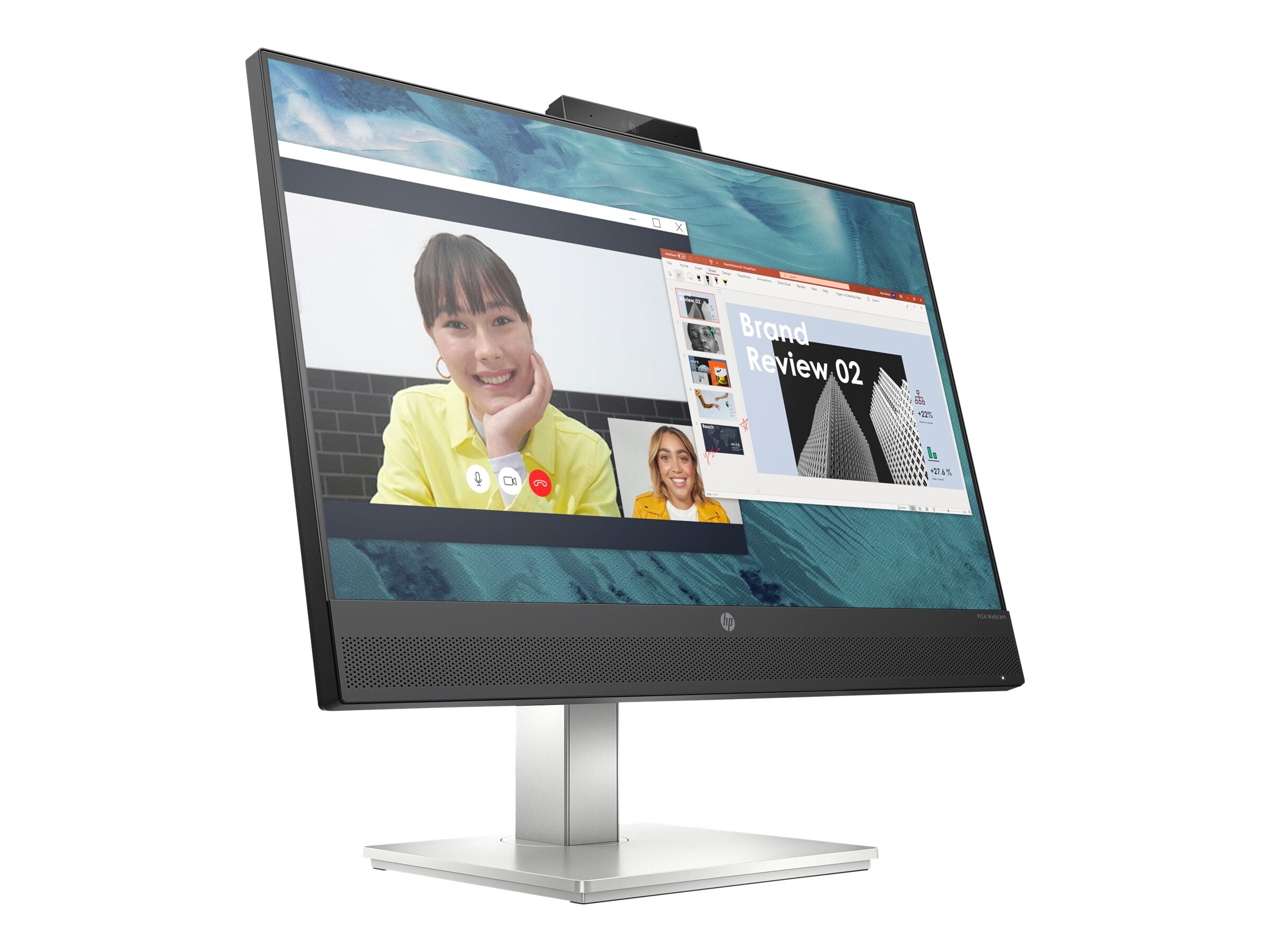 HP M24 Webcam 60,45cm (23,8") FHD IPS Monitor HDMI/DP/USB-C 75Hz 300cd/m²